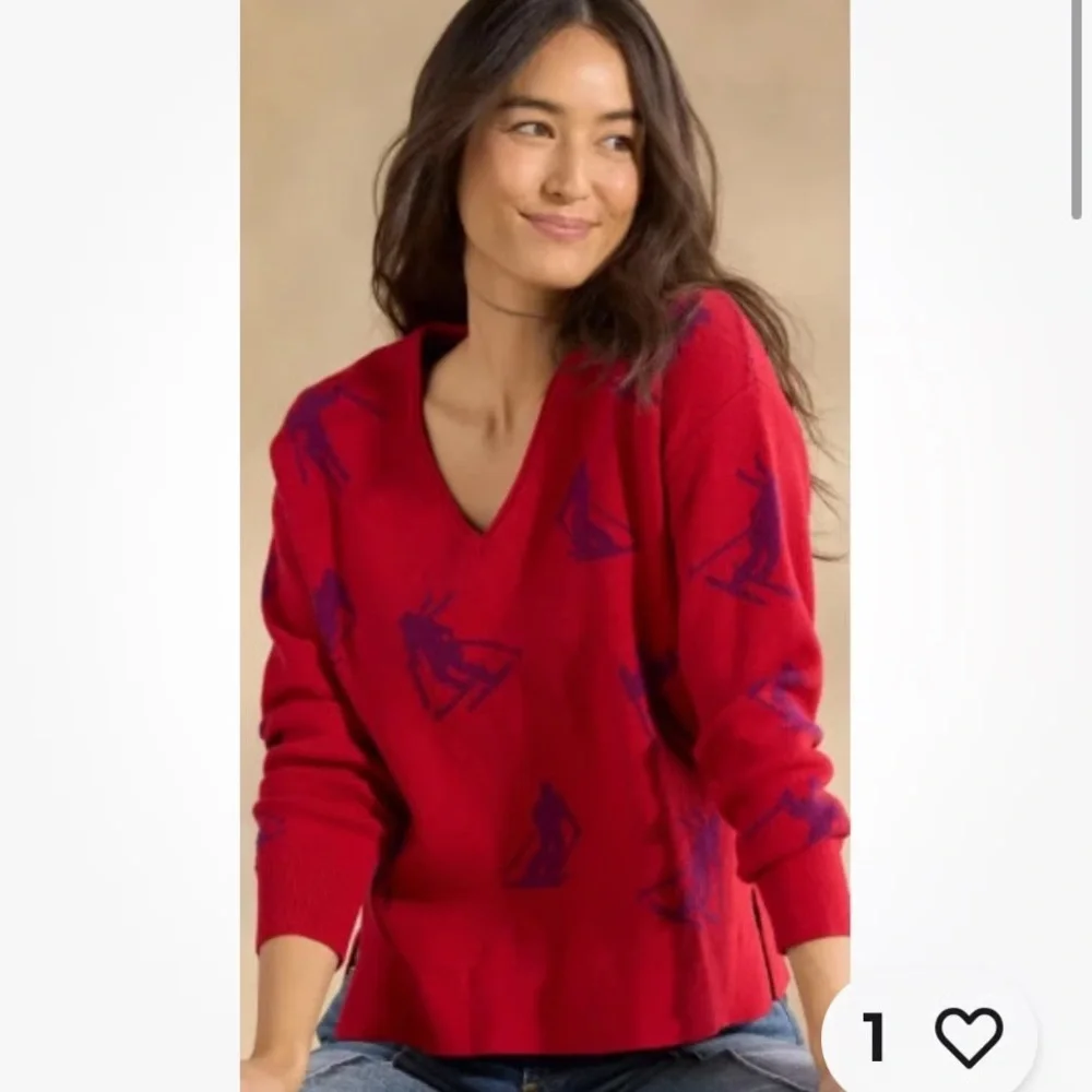 Sundance Women’s Mountain Air Sweater Rhythmic RED with PURPLE Accents Small NWT